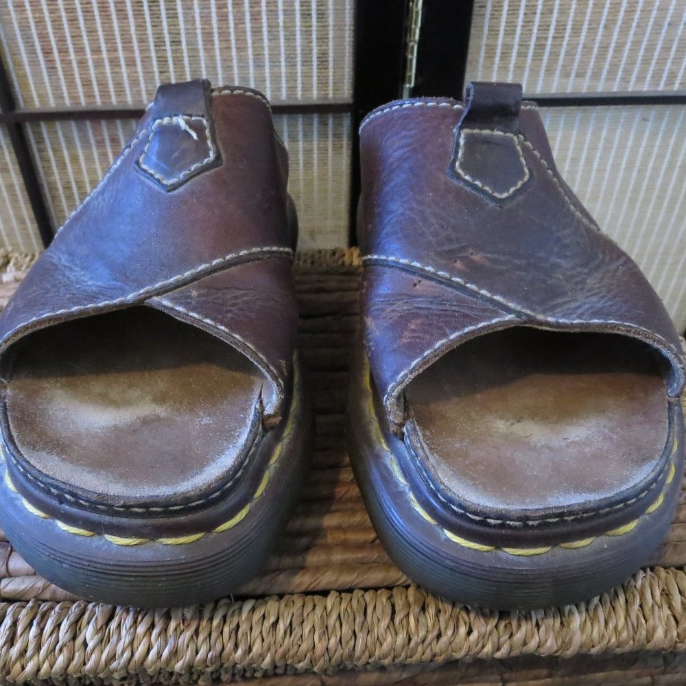 Dr. Martins women's slip on sandals - brown size 7